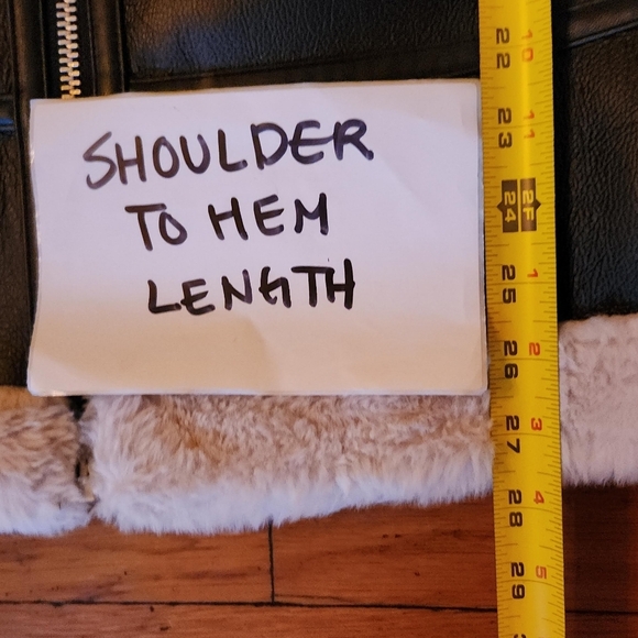 ZARA Faux Leather Shearling Lined Moto Jacket - Picture 9 of 11